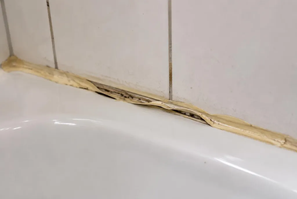 Kitbedrijf Westbroek – loslatende kit naast het bad